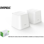 Resim FINIX MW3-2P, 2 Pack Mesh,AC1200, WiFi, 867Mbps,Dual Band, 200m2 kapsama Alanı, Router, Geniş Alan İnternet Ağı Everest