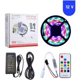 Resim 12 Volt Argb Pixel Magic Kayar 5050 Smd Dış Mekan 5 Metre Şerit 60 Led Ip65 Set 