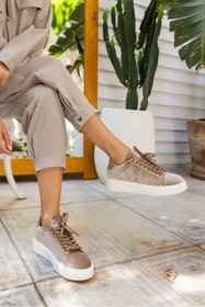 Resim ANGELİNA JONES SANDY KADİN VIZON SUET KADIFE EVA TABAN SNEAKER 