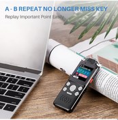 Resim Lemestar Vr001 8gb Ses Kaydedici - Yüksek Kaliteli Gürültü Azaltma, 1536kbps, İki Mikrofonlu, Ses Kontrollü Taşınabilir Cihaz 