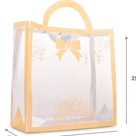 Resim Yaldızlı Asetat Çanta 21 X 21 X 9 1 Adet 