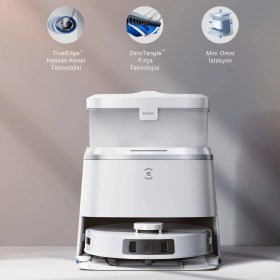Resim Ecovacs 11000PA Kendini Temizleyen 3D Ozmo Turbo 2.0 Mini Omnı Istasyonlu Akıllı Robot Süpürge 