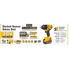 Resim Sgs BL SGS5503 20 Volt 4 Ah Akülü Darbeli Somun Sıkma 