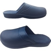 Resim Erkek Lacivert Noktalı Önü Kapalı Banyo Bahçe Terliği Lacivert 