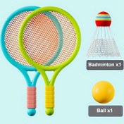 Resim Kırmızı veya sarı renkli yuvarlak top, doğum günü, Cadılar Bayramı, Noel hediyesi olarak rastgele olarak, Badminton Raketi Kapalı ve Açık Hobi Sporları Tenis Raketi Seti Etkileşimli Oyun Aktivite Oyuncak Eğitici Oyuncak 