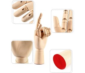 Resim Ahşap Model Mankeni Sağ ve Sol El Bayan 25 cm 