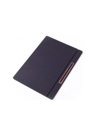 Resim Turgut Office Deri Kapaklı Masa Sümeni Siyah Ahşap Detaylı 50 x 35 CM 