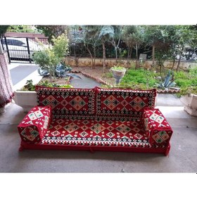 Resim Coton Şark Köşesi Ürgüp Desenli Minder Takımı Kırmızı 