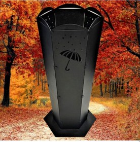 Resim ALESS METAL TASARIM ŞEMSİYELİK SİYAH Siyah 