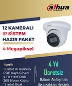 Resim 12 Kameralı Dahua 4 Megapiksel Hazır Paket - Starlight IP Kamera Sistem Seti Dahua