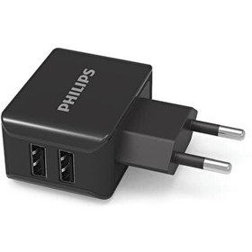 Resim Philips DLP2502/78 2 Usb Çıkışlı Duvar Şarj Cihazı 