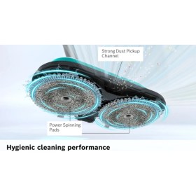 Resim Bosch 2'si 1 Arada Süpürme ve Silme, Unlimited 7 Prohygienic Şarjlı Süpürge Aqua Beyaz 