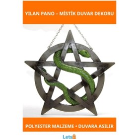 Resim Mistik Duvara Asmalı Polyester Yılan Pano 1 Adet 
