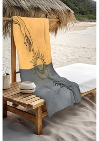 Resim Dijital Baskı Plaj Deniz Havlusu Ay Ve Yıldız Desenli Peştamal Hvl0147 Renkli 