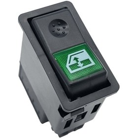 Resim allestock Ford Cargo Kamyon Tır Noktalı Sağ Cam Açma Kapama Düğmesi Anahtarı - Ampullü 24v 