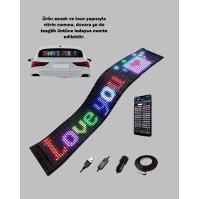 Resim Kayan Yazı Destekli Rgb LED Reklam Paneli USB Ile Kolay Kurulumlu 
