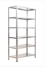 Resim Herrafburada Galvanizraf 6 Katlı Galvaniz Çelik Raf Arşiv Rafı Depo Rafı Kiler Rafı 31x60x200 