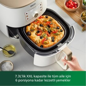 Resim Philips Airfryer 6 lt Kapasite Yağsız Fritöz Tek Hazne LED Ekran ile Kolay Temizlik 