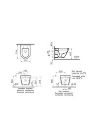 Resim Vitra S50 Asma Klozet ve Ses Yok Yavaş Kapanan Duroplast Kapak 