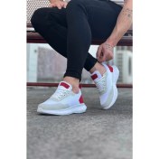 Resim Wagoon WG063 Beyaz Kırmızı Triko Erkek Spor Ayakkabı 