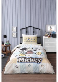 Resim Özdilek Mickey Mouse Star Tek Kişilik Disney Lisanslı Lastikli Fitted Çarşaf Çocuk Nevresim Takımı 