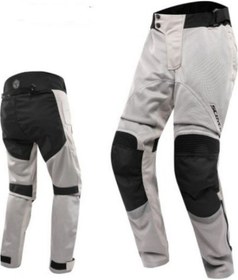 Resim Motosiklet Pantolonu Korumalı Yazlık Aşınmaya Dirençli Kumaş Yan Destek Pedi Motor Pantolon Beyaz 