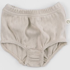 Resim Organik Pamuk Pointel Bebek Bej Atlet Bloomer Takımı - Bej / 3-4 Yaş 