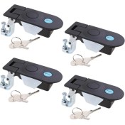 Resim La Babite 4 Paket Sıkıştırma Basma Kilitleri - Siyah (Yurt Dışından) 