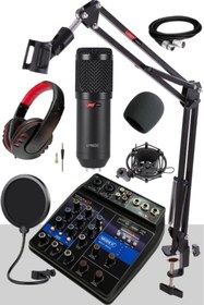 Resim Hype Store Mix Paket-2 Stüdyo Youtuber Podcast Kayıt Ekipman Seti 