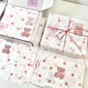 Resim 10 Adet Sevimli Ayı Sydney Kağıdı 35,56x50,8 cm Hediye Paketleme Kağıdı, Parti Doğum Günü Düğün Dekorasyonu İçin Sanatçı Kağıt, Ambalaj Kağıdı, Buket ve Çiçek Sarma Kağıdı 