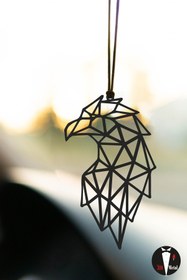 Resim Oyunzu Araba Süsü Metal Geometrik Kartal Dikiz Aynası Süsü Hediyelik 