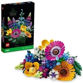Resim LEGO® Botanicals Kir Çiçekleri Buketi 10313 – Yetiskinler için 8 Tür Kir Çiçegi Içeren Dekoratif Model Yapim Seti (939 Parça) 