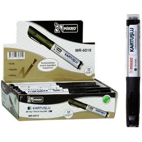 Resim Mikro Tahta Kalemi Kartuşlu 12 Adet Siyah 