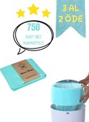 Resim BAMM BAMM 16L Çöp Kutuları İle Uyumlu Bamm Bamm 750 Adet Bebek Bezi Kapasiteli Yerli Çöp Poşeti 