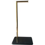 Resim BMK MERMER Kuvars Tuvalet Kağıtlığı, Tuvalet Kağıtlığı(SİYAH - GOLD KAPLAMA) : 20x28 Cm - H:60 Cm 