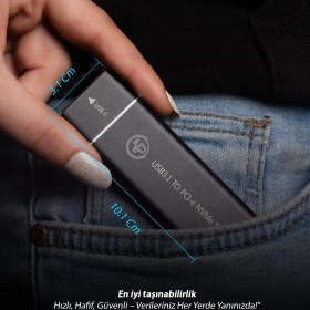 Resim Npo DK02 Nvme M.2 900/1000MB/S 2tb Usb-A/type-C Kablolu Taşınabilir Harici SSD 
