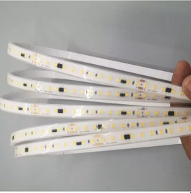 Resim 220 Volt Dim Edilebilir 10 CM Kesilebilir M/120 Led Amber Sarı 5M İP65 Şerit Led 