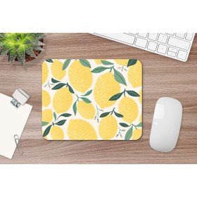 Resim designedfy Limon Baskılı Mouse Pad | Kaymaz Taban | 21x24cm 