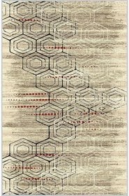 Resim Rovigo Dijital Baskı Yıkanabilir Kaymaz Taban Salon Halısı RVG1039, Bej, 100 x 150 