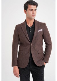 Resim Efor C 718 Ceket Slim Kahve Kahverengi 