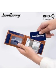 Resim Baellerry Minimalist Rfıd Koruma Çift Kat Deri Çoklu Kart Cüzdan Erkek Kartlık 001 