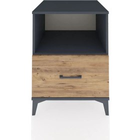 Resim Kronos Komodin Tek Raflı Tek Çekmeceli 60X59X80 Antrasit-Çam 