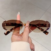 Resim 1 adet Kadınlar için Yeni Oval Şekilli Tam Çerçeve Moda Retro Metal Çerçeve Gradyan Renkli Dekoratif Gözlük, Lüks Siyah, Benim İçin 