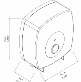 Resim KG-GOLDPAPER 0610pw Beyaz Renk Jumbo Rulo Tuvalet Kağıdı Dispenseri Aparatı 
