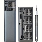 Resim 24 Parça Uçlu + Saplı + Kutulu Hassas Tornavida Takımı, Cep Telefonları ve Tabletler için Çok Fonksiyonel Tamir Aracı, Dayanıklı Plastik, Şarj Gerektirmeyen - Çeşitli Uçlar Dahil 