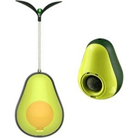 Resim Evimdeyokyok Avokado Şeklinde Kedi Naneli Ve Mama Hazneli Kedi Oyuncağı 