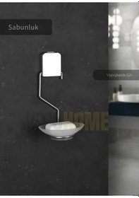 Resim Jet's Home Yapışkanlı Sabunluk Paslanmaz Katı Sabun Tutucu Sabun Düzenleyici Çelik Krom Krom 
