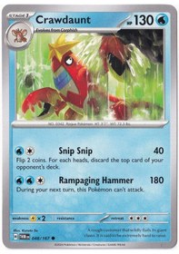 Resim Crawdaunt 048/167 - Twilight Masquerade - Pokemon Kartı Mint 