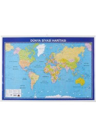 Resim Panda 70X100 Dünya Siyasi + Fiziki Çıtalı Harita Pan406 