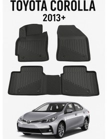 Resim Toyota Corolla Sedan 2013-2018 +uyumlu 3d Premium Oto Paspas Su Geçirmez, Kaymaz, Kolay Temizlenir 